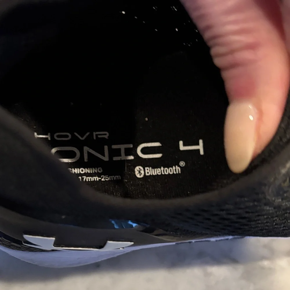 Under Armour Black Athletic Running Sneakers with White Soles - Picture 5 of 6